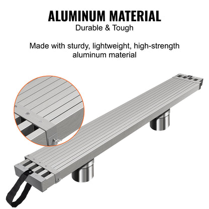 Telescopisch Aluminium Werkplatform – Werkplank – Steigerplank – Ladderplank – Aluminium Plateaus – Verstelbaar 2,74-4,57 m – Draagvermogen 226,8 kg