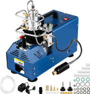 Elektrische luchtcompressorpomp - 1800 W - hogedrukluchtpomp - 4500 PSI - handmatige stop - luchtcompressor met waterkoeling - warmtedissipatie en LED-temperatuurweergave - voor scuba-tank, PCP-luchtgeweer