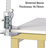 Luxe sidetable - Muurtafel - Wandtafel - Bijzettafel - Console tafel - Wandbureau - Kaptafel - Bartafel - Zwart marmer blad - Goud frame - 100 x 300 x 78.5cm