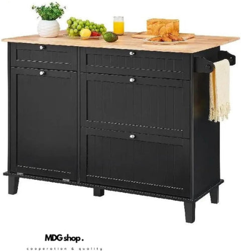 Kookeiland - Ontbijtbar - Keukenwerktafel - Keuken Vicco Kookeiland Fame-Line - Donkerblauw Hoogglans/Antraciet - 90 cm met Lade - zonder Werkblad Vicco Kookeiland Fame-Line - Eiken /Goud