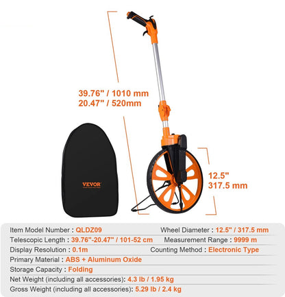 Measuring Wheel - Road Marking Tools - Construction - Measuring Tools - Measuring - For Carpenter - 12.5 Inch