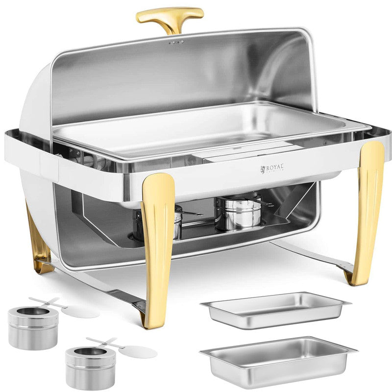 Rolltop Pastawarmhouder – Pasta Warmhouder – Buffet Warmhouder – Catering Warmhouder – GN 1/1 Warmhouder – 9 Liter Inhoud – Roestvrij Staal Waterbad Functie