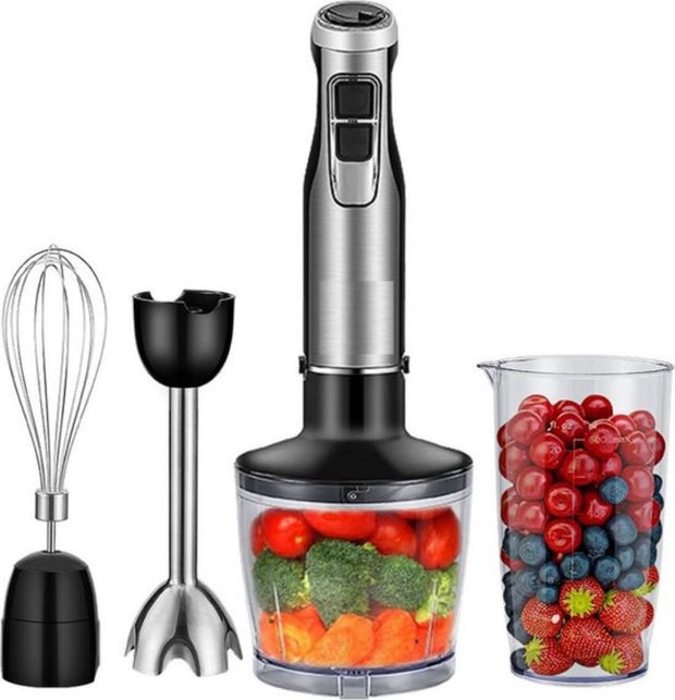 4-in-1 Staafmixer Set - Hakmolen - Hand Blender - 6 snelheden - 1200W - Incl. Accessoires