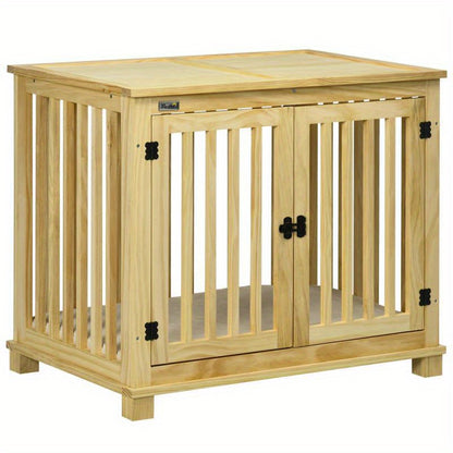 Houten Hondenmand – Hondenhuisje – Huisdierbed – Hondenkussen – Hondenbench – Natuurlijk Hout – Ruim Interieur – Ventilatierooster & Afneembare Tray