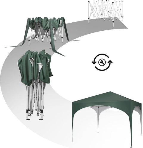 Waterdichte Partytent - 3x3m - Verstelbaar en Stevig voor Tuin - Camping en Evenementen