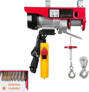 Elektrische Takel Pro6 - Robuuste Hijskraan - Industriële Lier - 1.1Nm - Staalkabel - Tot 250kg - Afstandsbediening - Veilig en Multifunctioneel - Incl. ophanging
