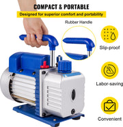 Vacuümpomp - 3CFM - 1Traps - Airconditioningpomp - 220ml Olie Capaciteit