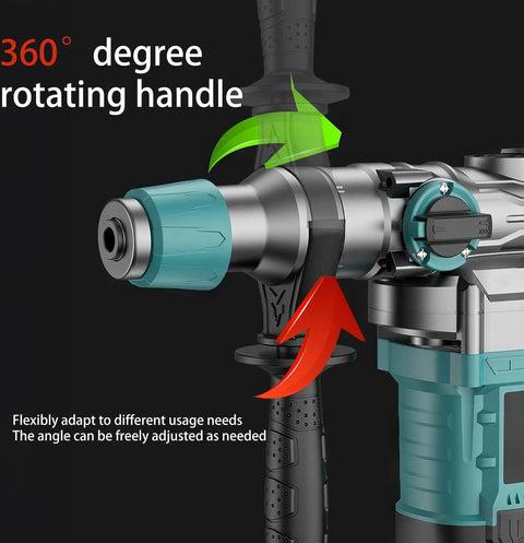 Demolition Hammer - Demolition - Jack Hammer - Drill - Heavy Concrete Breaker - Powerful - Electric Demolition Hammer - Rotary Hammer - Professional - Cordless Rotary Hammer - Concrete Perforator - 1200W - 220V - Case