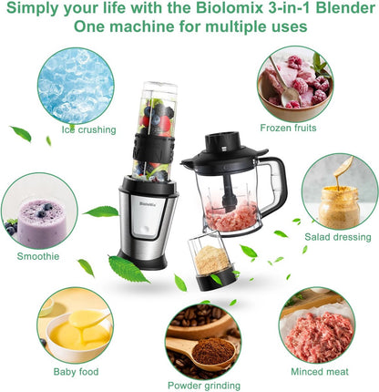 Multifunctionele Keukenmachine - 700W - Draagbare Juicer Blender - Persoonlijke Smoothie Mixer Voedsel Chopper En Droge Molen
