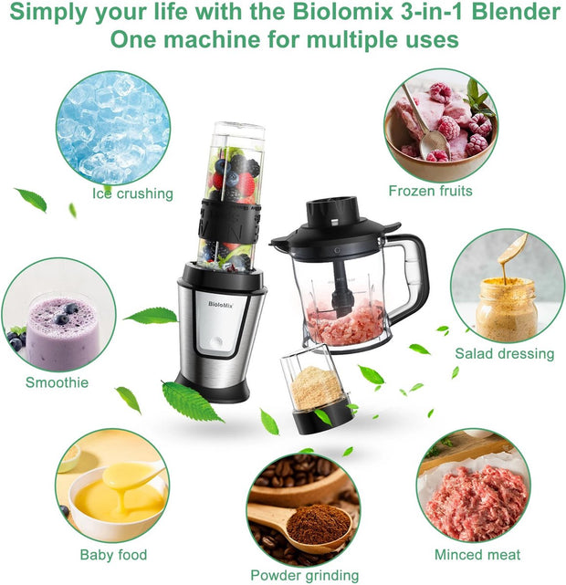 Multifunctionele Keukenmachine - 700W - Draagbare Juicer Blender - Persoonlijke Smoothie Mixer Voedsel Chopper En Droge Molen