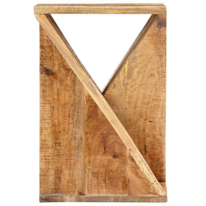 Bijzettafel – Sidetable – Nachtkastje – Salontafel – Banktafel – Massief Mangohout – X-vormig Design – Compact 35x35x55 cm – Opbergruimte