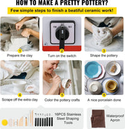 Pottenbakkersschijf - Draaischijf Pottenbakken - Pottenbakken Draaischijf - Draaischijf - Boetseerschijf - Draaischijf Keramiek - Pottenbakken Kinderen - Pottenbakken Volwassenen - Oranje