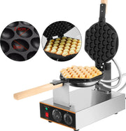 Wafelijzer - Elektrische Wafelijzer Machine - Wafelmaker - Poffertjespan - Poffertjesmaker - Bubble Wafelijzer – Roestvrijstaal - Wafel Bakken Machine - 1400W