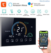 WiFi Slimme Programmeerbare Thermostaat – LCD Touchscreen - Spraakbesturing - APP-bediening - Energiezuinig - Geavanceerde Temperatuurregeling