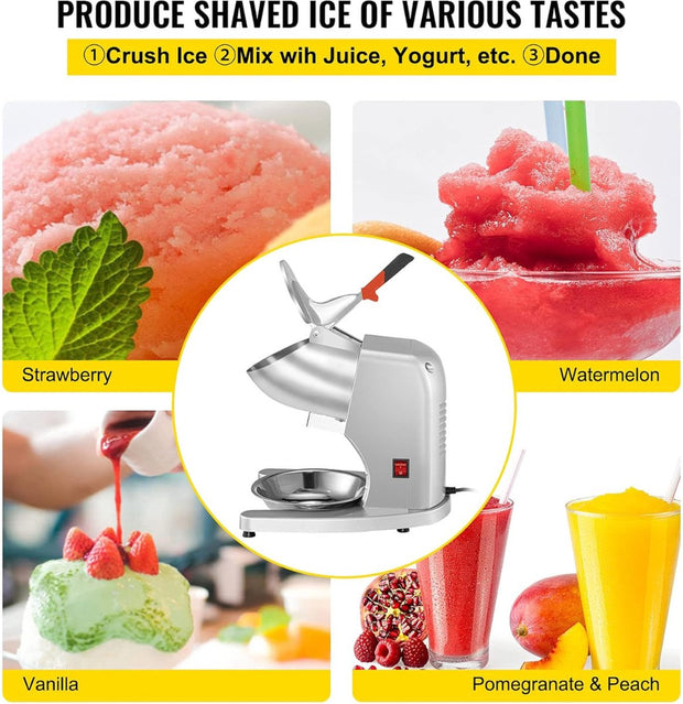 Slush puppy machine - ice crusher - slush puppy - schaafijs - RVS - elektrisch - zilver