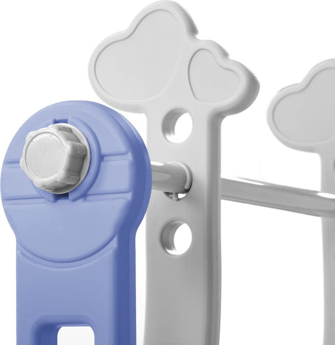 Glijbaan voor kinderen - 4 in 1 kinderglijbaan, schommel met basketbalstandaard, klimladder, schommel, tuinglijbaan voor binnen en buiten