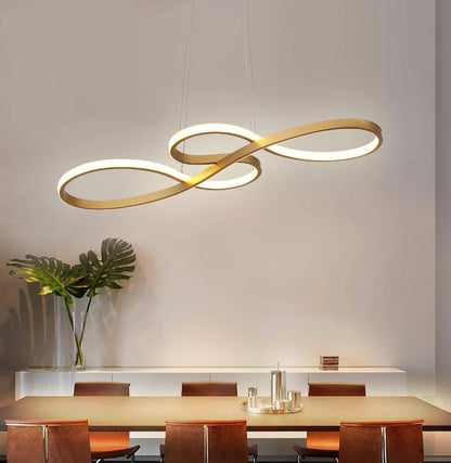 Hanglamp - Kroonluchter - Goud - Woonkamerlamp - Dimbaar Met Afstandsbediening - Moderne lamp - Eetkamer Lamp - LED Plafondlamp - Plafonniere