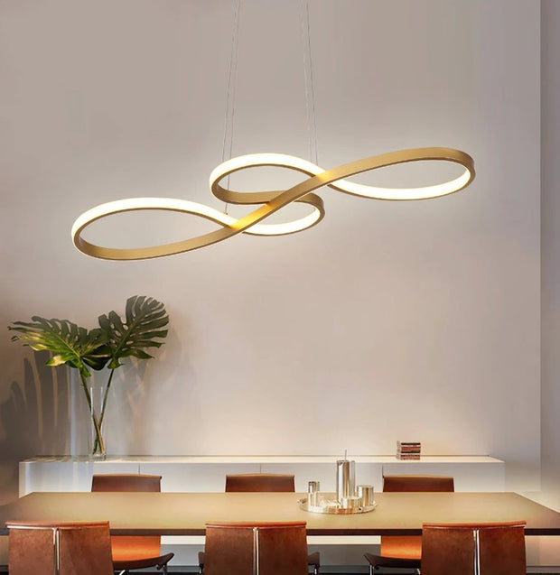 Hanglamp - Kroonluchter - Goud - Woonkamerlamp - Dimbaar Met Afstandsbediening - Moderne lamp - Eetkamer Lamp - LED Plafondlamp - Plafonniere
