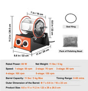 Roterende Tuimelaar - 5KG - Sieraden Polijstmachine - Drum Polijstmachine