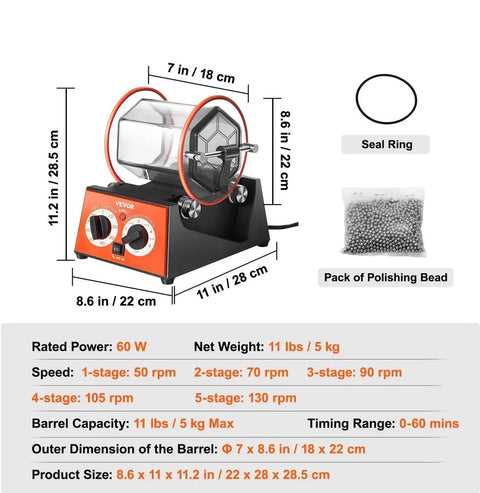 Roterende Tuimelaar - 5KG - Sieraden Polijstmachine - Drum Polijstmachine