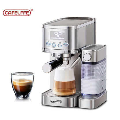 CAFELFFE MK801 Semi-Automatic Espresso Machine, Featuring An Automatic Milk Frothing System For One-touch Preparation. Equipped With 20 Bar High Pressure, Self-cleaning Function, Digital Display, And Temperature Control. Idea