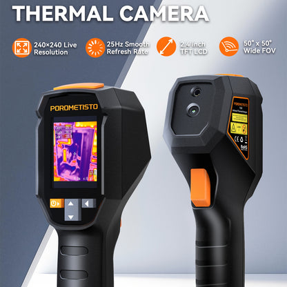 Infrarood Thermische Beeldcamera – Warmtebeeldcamera – Temperatuurscanner – Thermografische Camera – Warmtemeter – Draagbaar Handheld Ontwerp – 240x240 Resolutie & Laserpointer