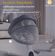 Elektrische Wipstoel - Wipstoel - Babystoel - Baby Swing - Schommelstoel - Elektrisch - Afstandsbediening - Bluetooth voor muziek - Grijs