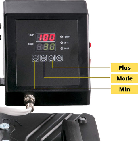 Transferpers - Drukmachine - Hittepers - Drukpers - Heat Press Machine - Sublimatie Printer - 38 x 30 CM - Zwart - Multifunctioneel Sublimatie voor Mok/Latte Mok/Hoed/Bord/Fles