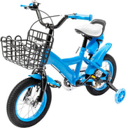 Kinderfiets - 12 inch - met zijwieltjes - blauw - jongensfiets - Geschikt vanaf 2 jaar