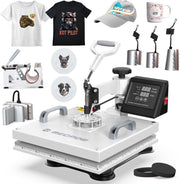 MP-3881 8-in-1 hittepersmachine, 30 oz grote capaciteit, verwarming met dubbele buis, nauwkeurige digitale bediening, 360 ° draaibaar