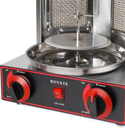 Kebab/Döner Grill - BBQ - Roestvrijstaal - 360° Roterend - 3000W - Barbecues - 2 Branders