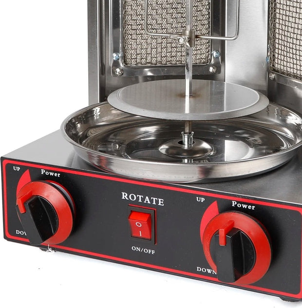 Kebab/Döner Grill - BBQ - Roestvrijstaal - 360° Roterend - 3000W - Barbecues - 2 Branders