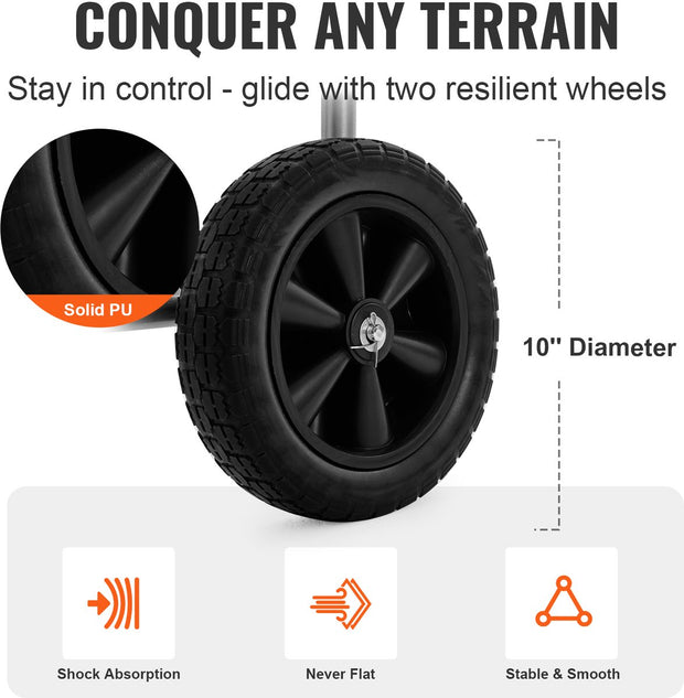 Slanghaspelwagen - Stevige Stalen Constructie - Grote Capaciteit - Een Weerbestendige Coating En Messing Fittingen - Met Antisliphandgreep Waardoor En Vier PU Wielen - Voor Bewateren Van Planten - Geen Slang