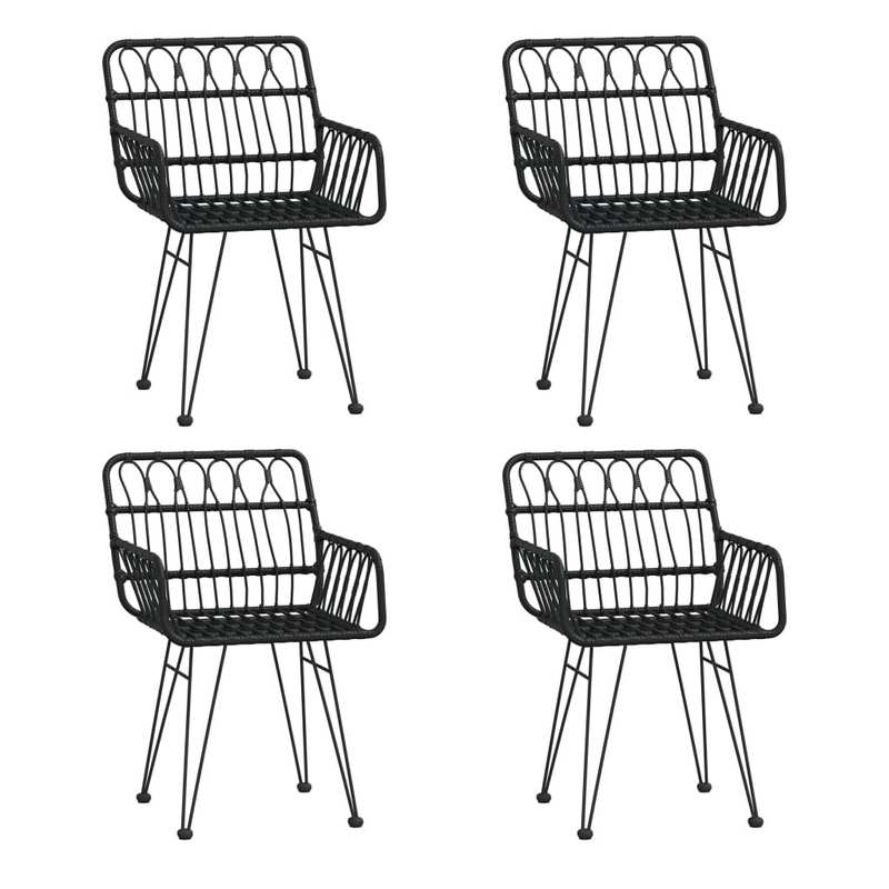 Loungeset – Tuinset – Loungemeubilair – Patio Set – Tuinmeubelen – Zwart – Weerbestendig Poly Rattan – Handgemaakte Details
