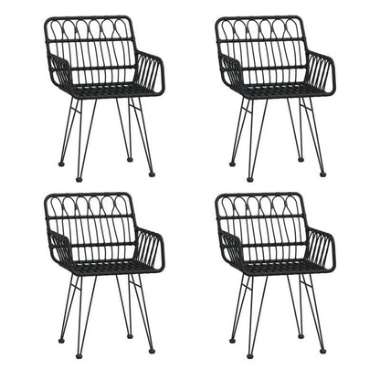 Loungeset – Tuinset – Loungemeubilair – Patio Set – Tuinmeubelen – Zwart – Weerbestendig Poly Rattan – Handgemaakte Details