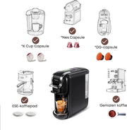 5 in 1 koffiezetapparaat - Koffiezetapparaat - Meerdere capsules - met 2 Partners Philips Senseo Maestro - CSA260/60 - Koffiepadapparaat - Zwart Philips Senseo Select CSA230/60 - Koffiepadapparaat