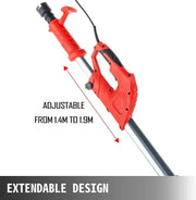 Elektrische Gipsplaatschuurmachine - Polijstmachine - Uitschuifbare Schuurmachine - Wandschijfschuurmachine - Met Vacuümzak - Met Schuurpapier - Met Vacuümslang - Met Handschoenen - 750W - Stofafzuiging - Verstelbaar