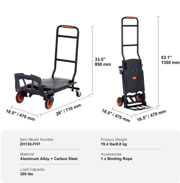 Folding hand truck - Hand truck - Platform truck - Transport trolley