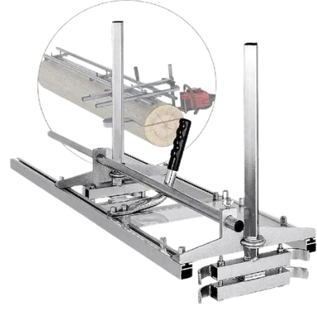 Kettingzaag houder Pro8 – Premium ontwerp – Plankenzaag – Boomstam zaag – 35-120 cm – Duurzaam staal/aluminium – Lichtgewicht – Verstelbaar