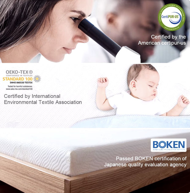 Memory foam mattress topper - Loose mattress - Comfort foam - Gel topper - Mattress - 7cm thick - 180x200cm