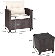 Tuinset - 3-delig - tuinstoelen - tuinstoelen verstelbaar - tuinstoelen stapelbaar - tuinsets -tuinstoelen stapelbaar