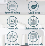 Dinnerware set Blue - Ceramic - 4 large plates - 4 small plates - 4 bowls - 4 cups - 16 pieces - Relief - Blue