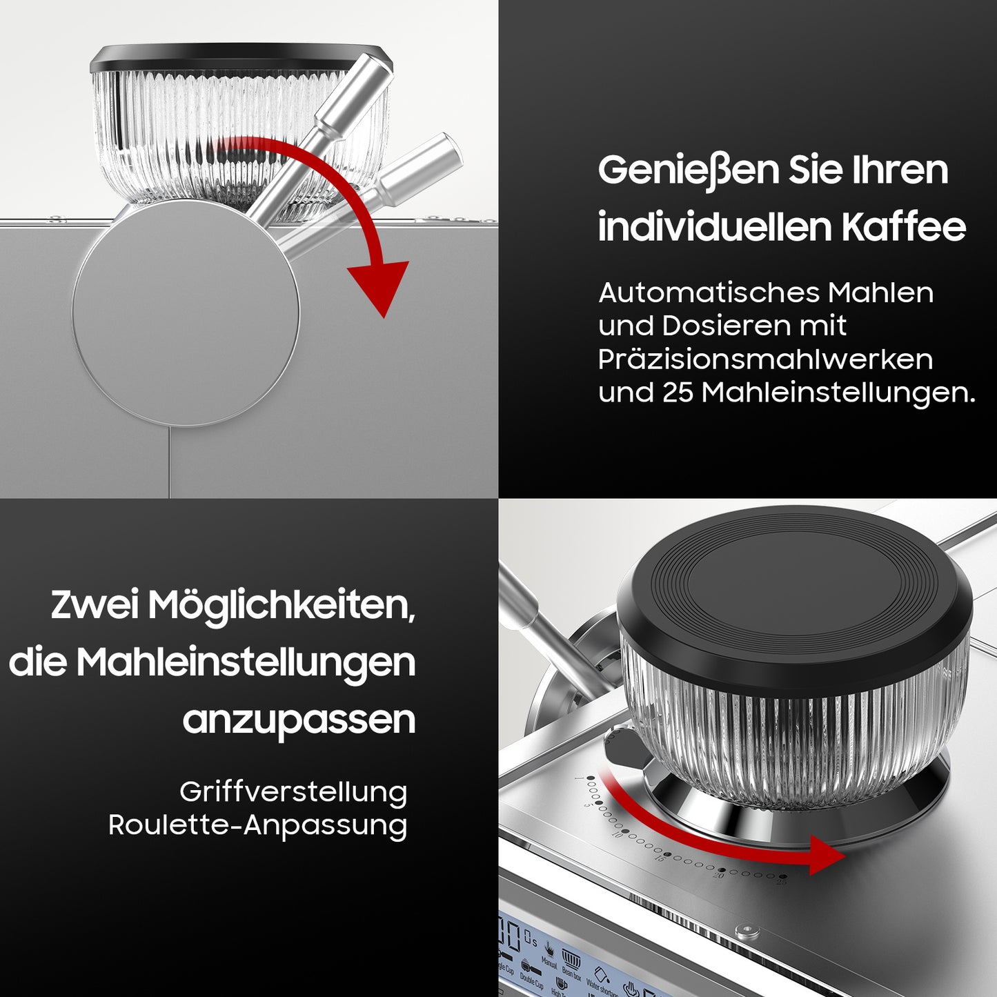 Espressomachine – Koffiezetapparaat – Halfautomaat – Koffiemachine – Baristamachine – 20-Bar Pomp Met Maalfunctie – Roestvrijstalen Behuizing Met 1,6L Waterreservoir