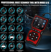 OBD Scanner - OBD2 - Auto Scanner - Auto uitlezen - Diagnose Apparatuur voor Auto's - Motorstoring - NL Taal - Storing Verwijderen - Zwart