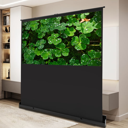 Projectiescherm – Beamerscherm – Projectiedoek – Draagbaar Scherm – Vloerprojectiescherm – 80 Inch – Aluminium Frame & 1.2 Gain