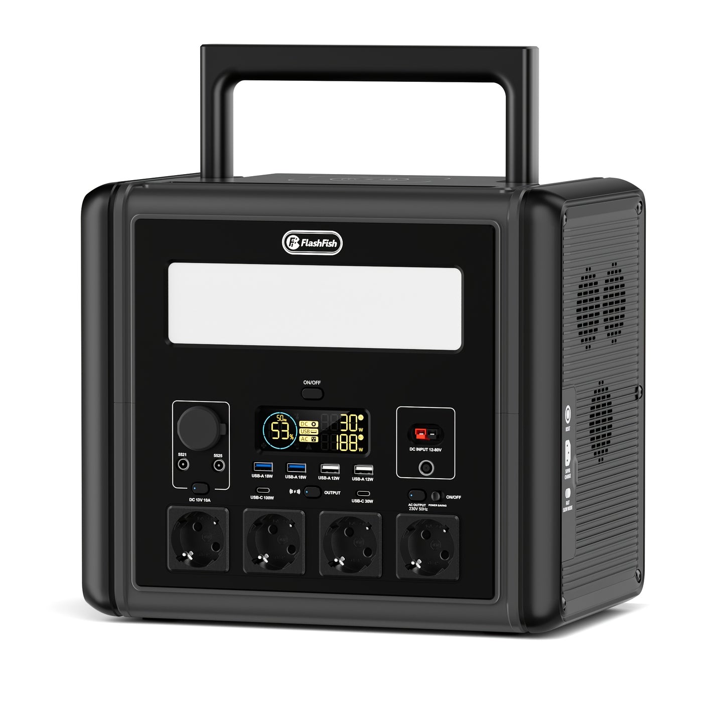 Powerbank – Powerstation – Zonnegenerator – Noodstroom – Draagbare Generator – 2000W Vermogen – 1536Wh LiFePO4 Batterij