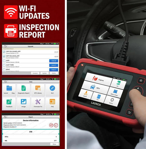 OBD2-scanner - OPBD2 - Slimme Diagnosetool - Professionele Tool - DIY-Codelezer - Foutverwijdering - Diagnosecomputer - TMPS-Autoscanner - Diagnostisch Hulpmiddel voor Auto's - Zwart & Rood