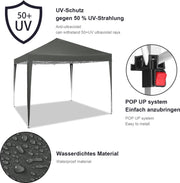 Waterdichte Pagodetent - 3x3 m - Ideaal voor Tuin - Camping en Festivals