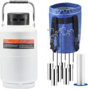 Tank Voor Vloeibare Stikstof - 3L - Gemaakt Van Aluminiumlegering Van Luchtvaartkwaliteit - Voor Duurzaamheid En Lichtgewicht - Ontwerp Van Vacuümisolatie -Toepassingen In Wetenschappelijk Onderzoek - Veeteelt - Mechanische Verwerking