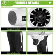 Elektrische Turbo Blower - Jet Fan - Inclusief 2 Accu's! - 200 M/S Luchtsnelheid - Handheld Luchtblazer - Krachtige Blaasfunctie - Compatibel Met Makita 18V - 2000W - Meerdere Opzetstukken Voor Diverse Toepassingen - Hoog Vermogen - Wit